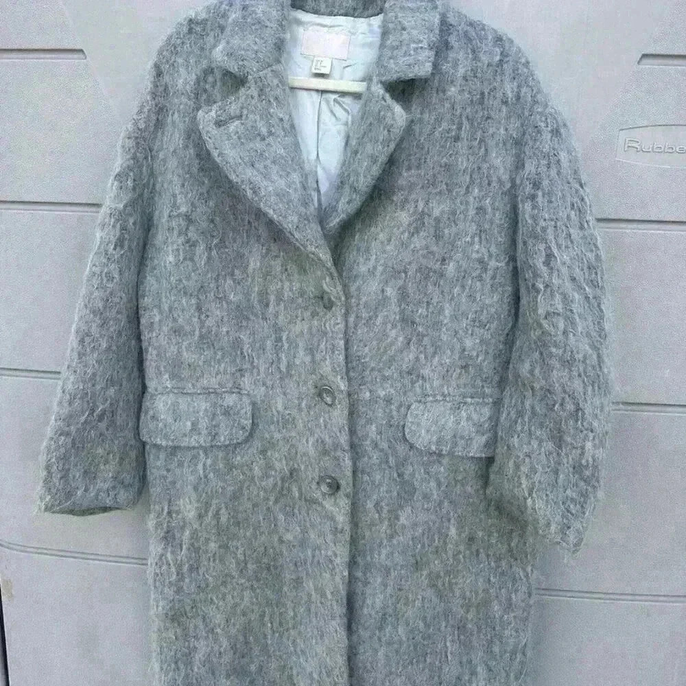 H&M Oversized Wool Pile Coat - Size 12